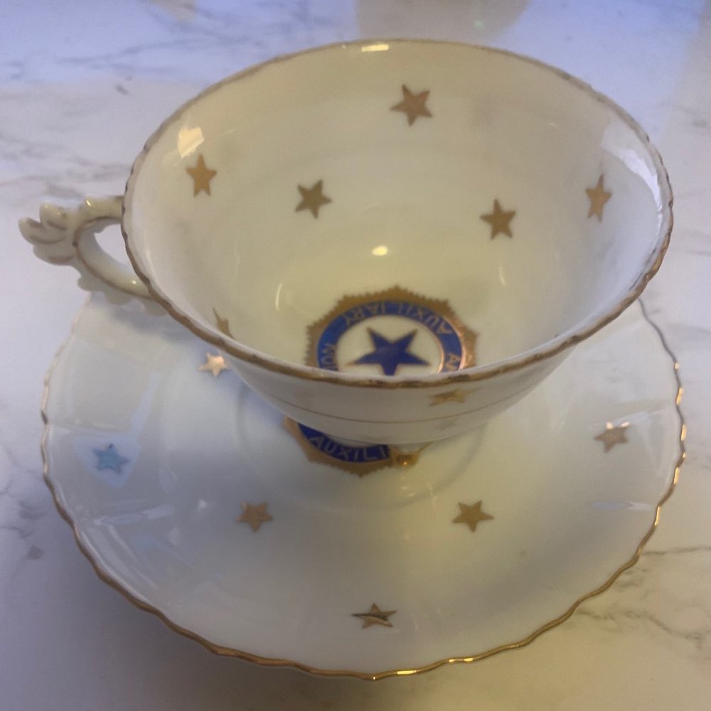 Rare Chubu China "Cherry" Vintage American Legion Tea Cup and Saucer